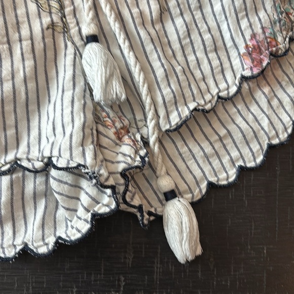 Anthropologie Ella Shorts Casual Floral Print Nightwear Striped Women's Small - Picture 7 of 8